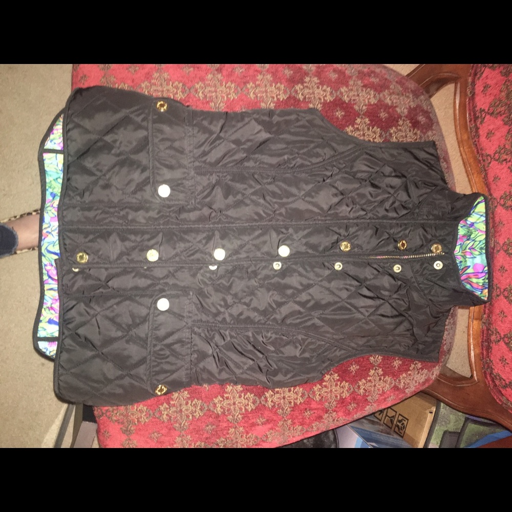Lilly Pulitzer Black Vest XXS used